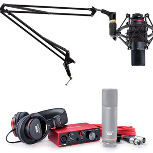 Focusrite 3rd Gen Podcast Podcasting Kit w/ Interface+Mic+Headphones+Boom Arm