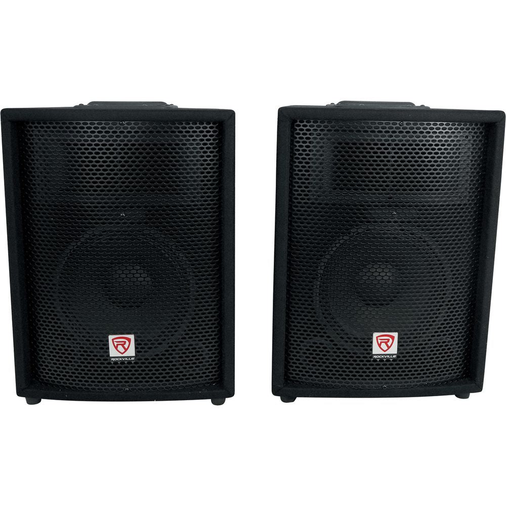Rockville 10" Church Speakers+Mixer+Stands+Mics and Bluetooth for Church Sound Systems
