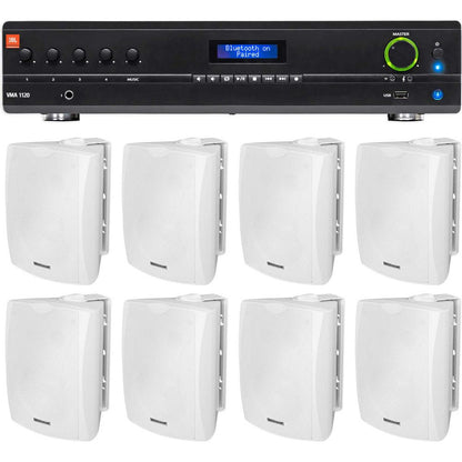 VMA1120 Commercial Amplifier + (8) WET-6W 6.5" Wall Speakers