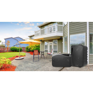 2) Rockville HP4S-8 Black 4" Outdoor Patio Backyard Garden Swivel Speakers