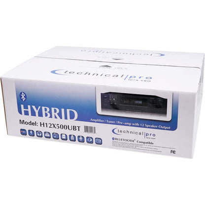 H12X500UBT 6-Zone Receiver + (12) White 5.25 In Ceiling Speakers