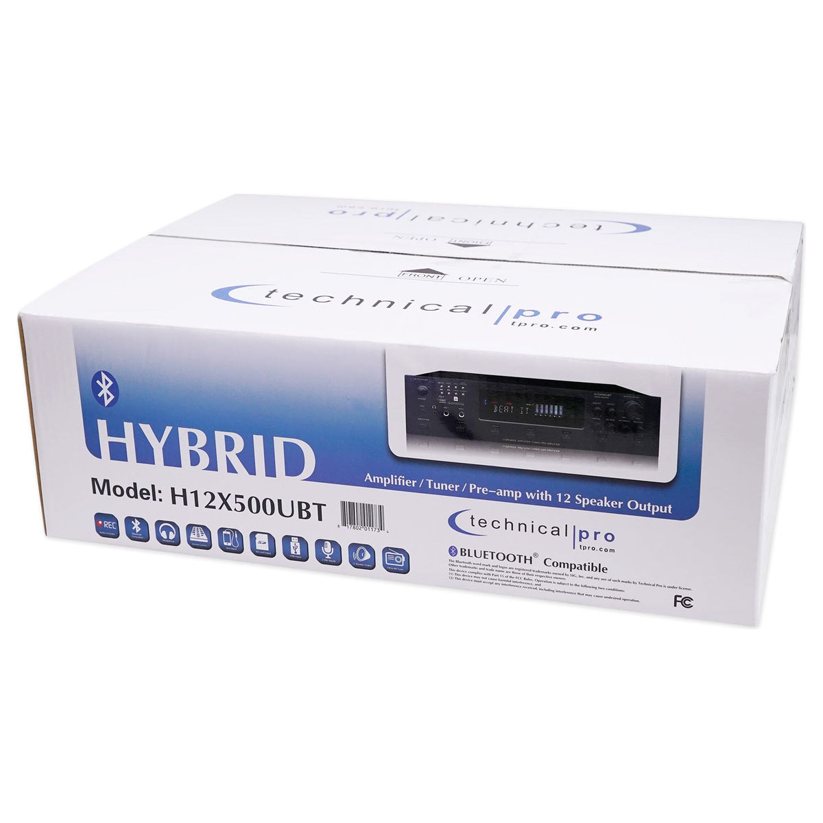 6000W 6-Zone Home Theater Bluetooth Receiver + (12) 6.5" Speakers + EQ