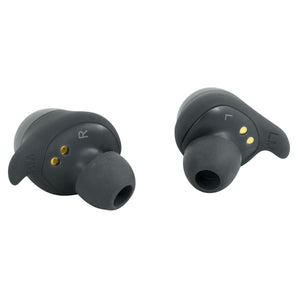 Soundstream HEQC-BK H2GO IPX6 Wireless Headphones EarBuds+Wireless Charging Pad