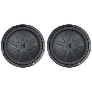 (2) Kicker 48CWR124 COMPR12 2000 Watt 12" Car Audio Subwoofers Subs CWR12-4