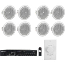 JBL 8124 Ceiling Speakers 4-Pack + JBL VMA160 Mixer‑Amplifier Bundle
