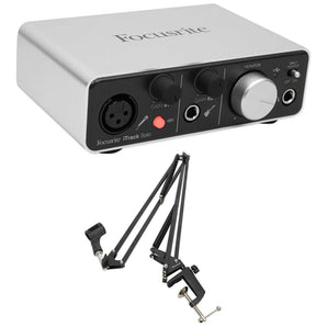 Focusrite ITRACK SOLO LIGHTNING USB iPad/Mac Audio Recording Interface+Boom Arm