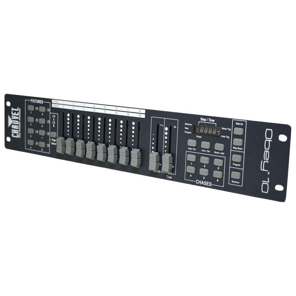Chauvet DJ OBEY10 DMX-512 2U Rack Mount Light Controller+Beat-Activation OBEY 10