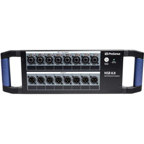 PRESONUS NSB 8.8 8x8 AVB Stagebox w/(8) XMAX Preamps + Full Rack Mount Kit