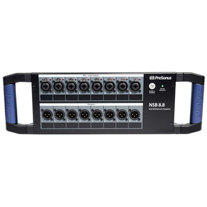PRESONUS NSB 8.8 8x8 AVB Stagebox w/(8) XMAX Preamps+Snake Cable+(8) Microphones