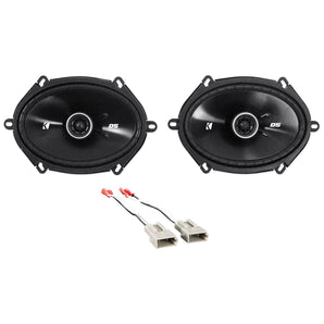 Kicker 6x8" Front Factory Speaker Replacement Kit+Harness For 97-98 Ford F-150