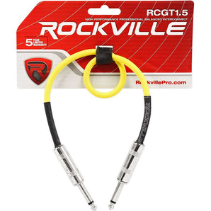 Rockville RCGT1.5Y 1.5' 1/4'' TS to 1/4'' TS Guitar/Unbalanced Signal Cable