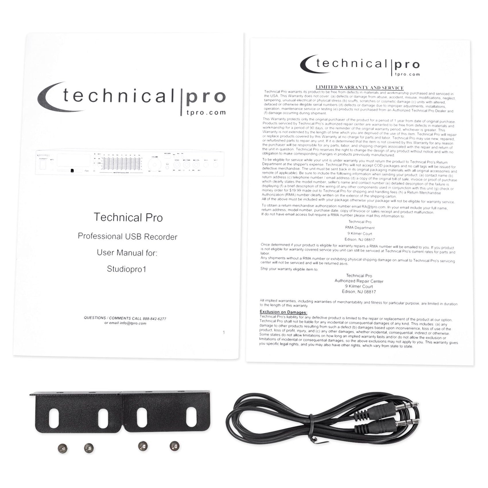 Technical Pro Bluetooth USB/SD Preamp Mixing Recorder w/2 Mic Inputs+9 ...