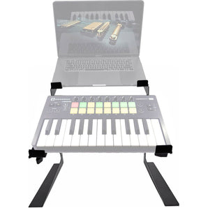 Rockville Dual Laptop+Controller Stand for Novation LAUNCHKEY MINI Keyboard