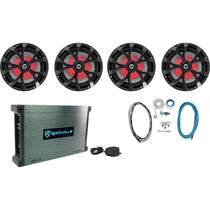 RKL80MB Black 4-Pack + DBM45 Marine Amplifier Bundle