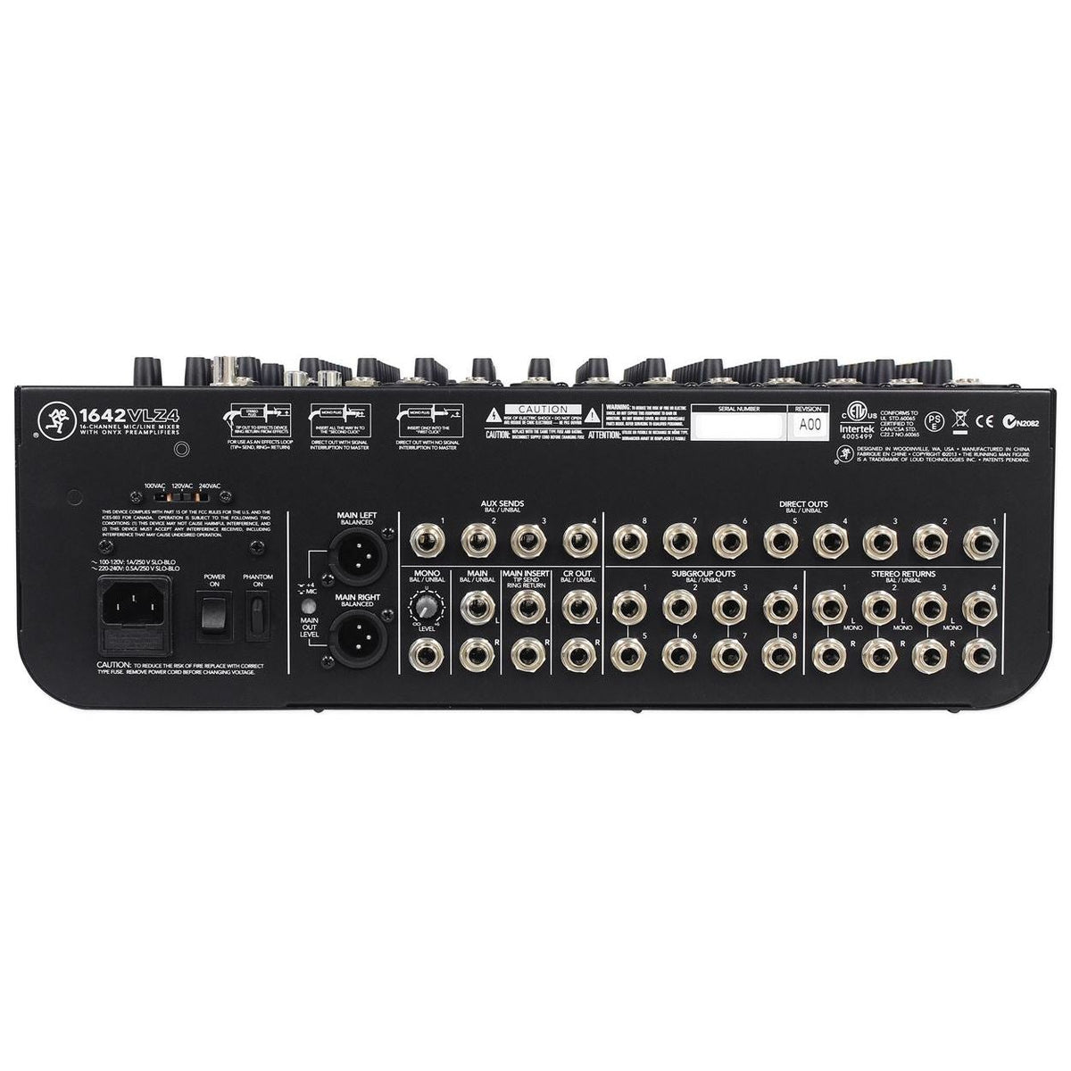Mackie 1642VLZ4 Mixer 16-channel Compact Analog Low-Noise w/ 10 ONYX Preamps