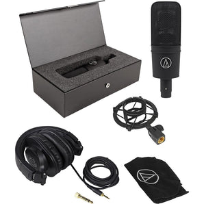 Audio Technica AT4040 Condenser Microphone +Protective Case+Studio Headphones