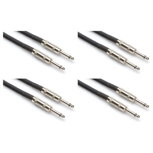 4 HOSA SKJ-605 5' FT 1/4" TS TO 1/4" TS SPEAKER CABLES