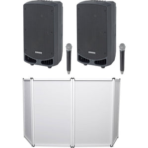 (2) Samson Expedition XP310W 10" DJ PA Speakers w/Bluetooth+Mic+Facade K-Band