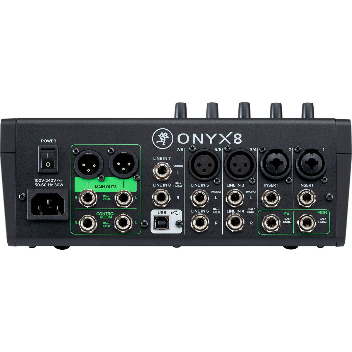 Mackie ONYX8 8-Channel Analog Mixer w/ Multi-Track USB/3-Band EQ+Bluetooth