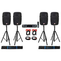 SPGN128 12" 4-Pack + RPA60BT Bluetooth Amplifier Bundle