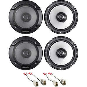 Kenwood Front+Rear Door 6.5" Speaker Replacement For 2000-04 Subaru Outback