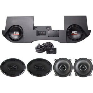 10" MTX Subs+Box+4 Speakers for 2002-2013 Dodge Ram Quad/Crew Cab Powered Dual
