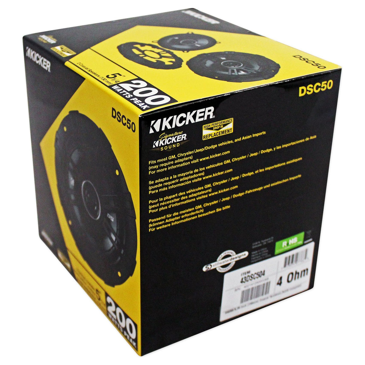 DS Front 3.5" + Side 5.25" Speaker Replacement For 2005-13 Chevy Corvette