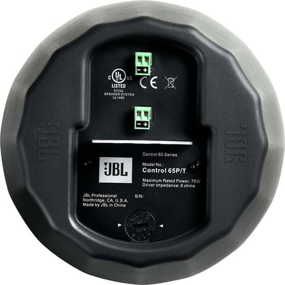 Control 65 P/T 5.25" 70V Black Pendant Speakers, Set of 8