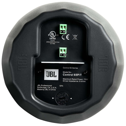 (2) JBL Control 65 P/T 5.25" 60w Black Pendant Speakers For Restaurant/Bar/Cafe