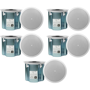 10) JBL Control 18C/T 8" 70v Commercial White Ceiling Speakers For Restaurant