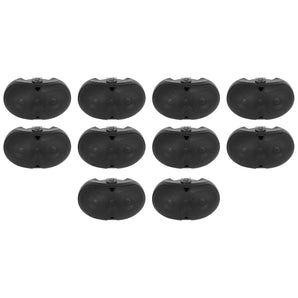 10) Rockville D4-70 BLACK Dual 4" 70v Commercial/Restaurant Wall Mount Speakers