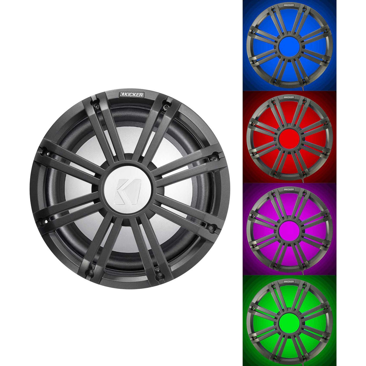45KMF102 10" Free Air Marine Subwoofer with Charcoal LED Grille
