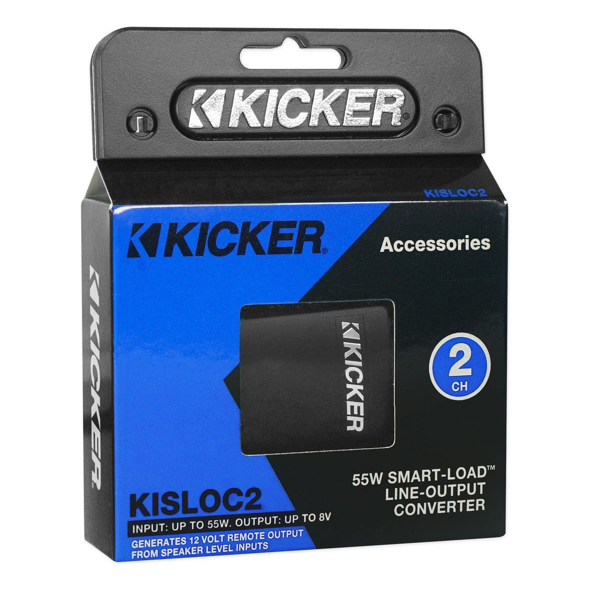 KICKER 46KISLOC2 Speaker Wire-to-RCA Line-Out Converter w/ LOC+12v Turn on Lead