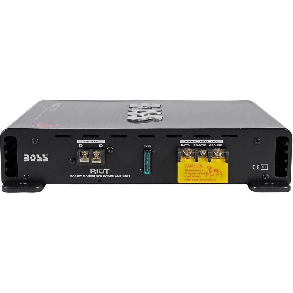 Boss Riot R1100M 1100 Watt Mono Car Audio Power Amplifier+Bass Remote+ ...