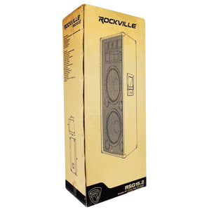 Rockville RSG15.28 Dual 15” 3000 Watt 3-Way 8-Ohm Passive DJ/Pro PA Speaker