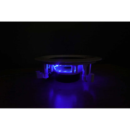 4000W Bluetooth DVD Receiver with (1) Pair 6.5" Blue LED In-Ceiling Speakers