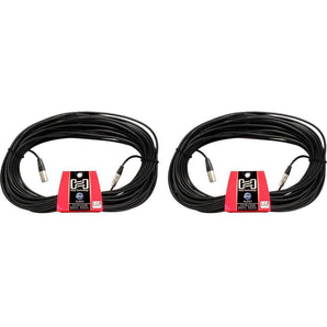 Pair (2) Hosa HSX-100 100' Foot 1/4"TRS To XLR Male Balanced Audio Cables