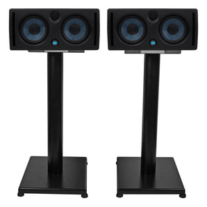 2 Presonus ERIS E66 145w Active Powered Dual 6.5" MTM Studio Monitors+21" Stands