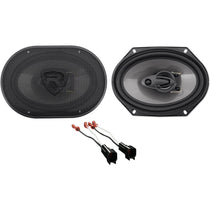 RV68.3A 6x8 Car Speakers 2-Pack + Ford Speaker Harness Bundle