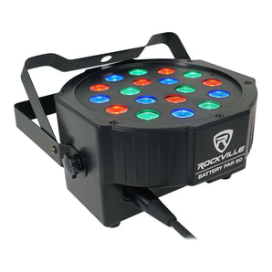 Rockville BATTERY PAR 50 Church Stage Performance Design Rechargeable Wash Light