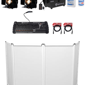 2) American DJ ADJ ENCORE FR150Z Fresnel Lights+DMX Control+Facade+Fogger+Cables