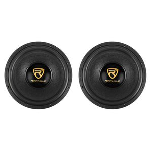 (2) Rockville W15K9D4 15" 10,000w Car Subwoofers Dual 4-Ohm Subs CEA Compliant