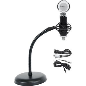 Rockville RCM03 Studio Podcast Recording Microphone+Samson Gooseneck Mic Stand