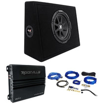 43TC104 Comp 10" Subwoofer in Sub Box Enclosure with Amplifier and Amp Wire Kit