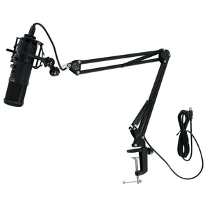 Rockville Solo-Cast USB Microphone Recording Gaming Mic+Audio Technica Boom Arm