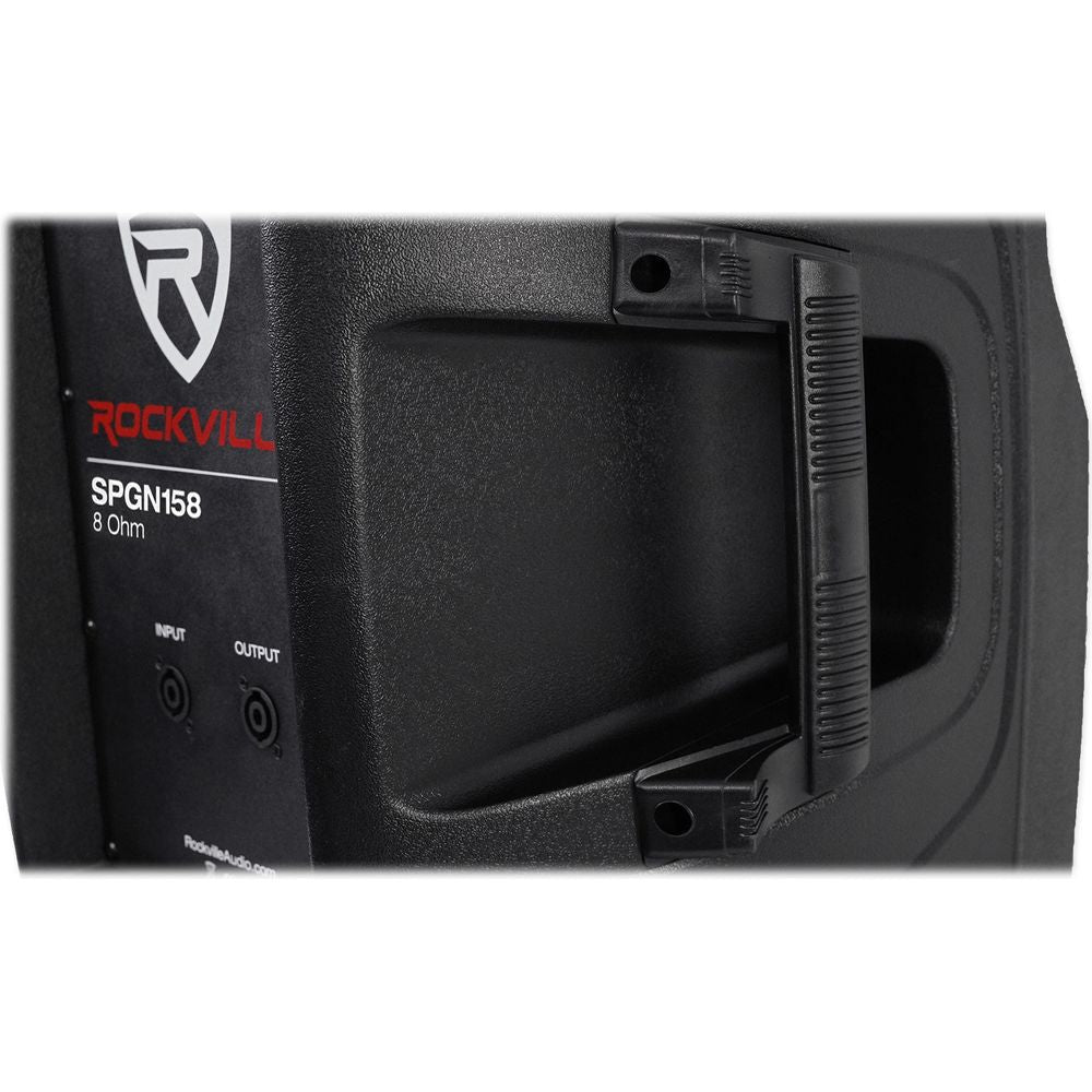 (2) SPGN158 15" Passive 1600W DJ PA Speakers + Padded Speaker Bags