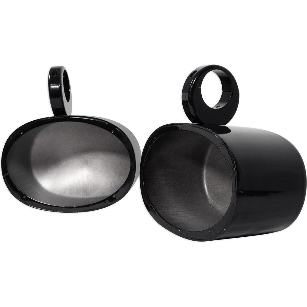 MAC69B Black 6x9" Wakeboard Tower Pods 2-Pack + MAC360B Swivel Clamps Bundle