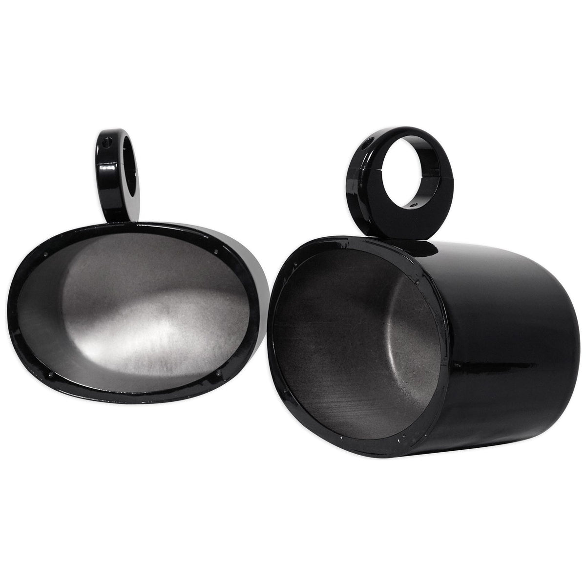 (4) MAC69B 6x9" Black Aluminum Wakeboard Tower Speaker Pods+Covers