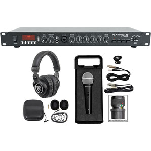 Rockville PPA52 Preamp Pre-Amplifier w/Bluetooth/USB/Interface+Mic+Headphones