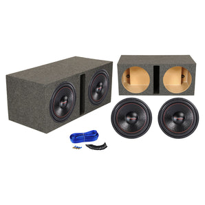 2) American Bass XD-1544 2000w 15" Car Audio Subwoofers+Vented Sub Box Enclosure